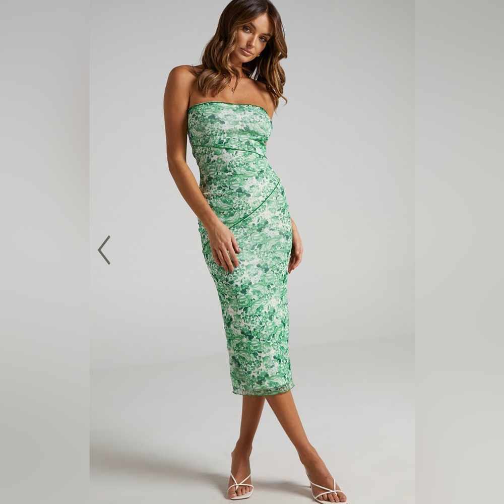 SHOWPO Green Midi Dress